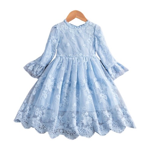 Abito vestito bambina blu - abito,