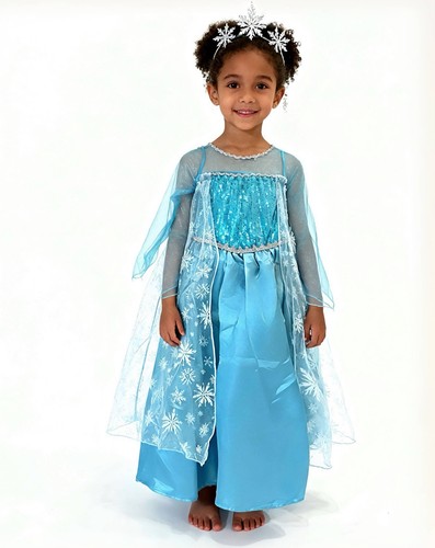 Vestito costume carnevale elsa - vestito,