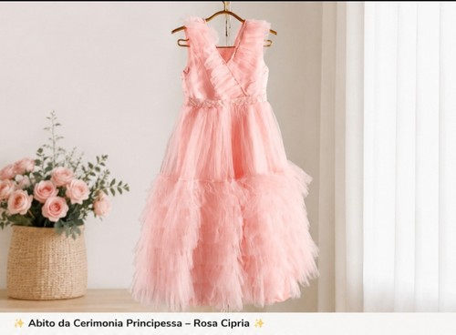 Abito cerimonia bambina rosa